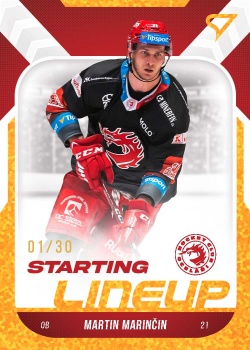 Martin Marincin Trinec Tipsport ELH 2022/23 SportZoo 2. serie Starting LINEUP 3rd PERIOD /30 #SL-03
